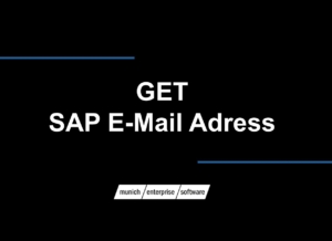 Reading SAP e-mail addresses - these tables are relevant