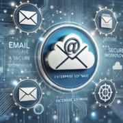 symbolgrafik mit cloud e-mail symbolen und sicherheitsikonen zur darstellung von sicherer e-mail kommunikation und workflow management mit sap