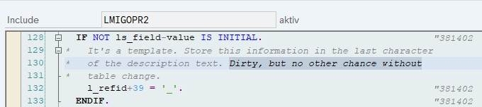 Comentario divertido sobre código SAP