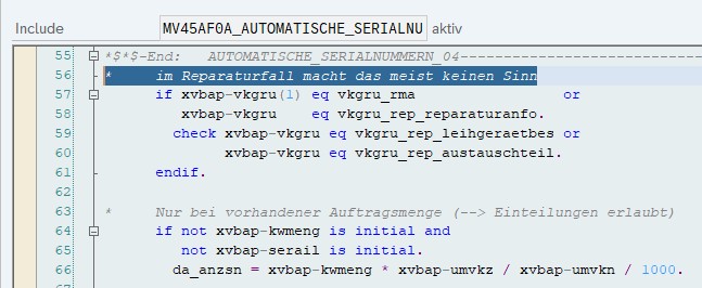 Comentario divertido sobre código SAP