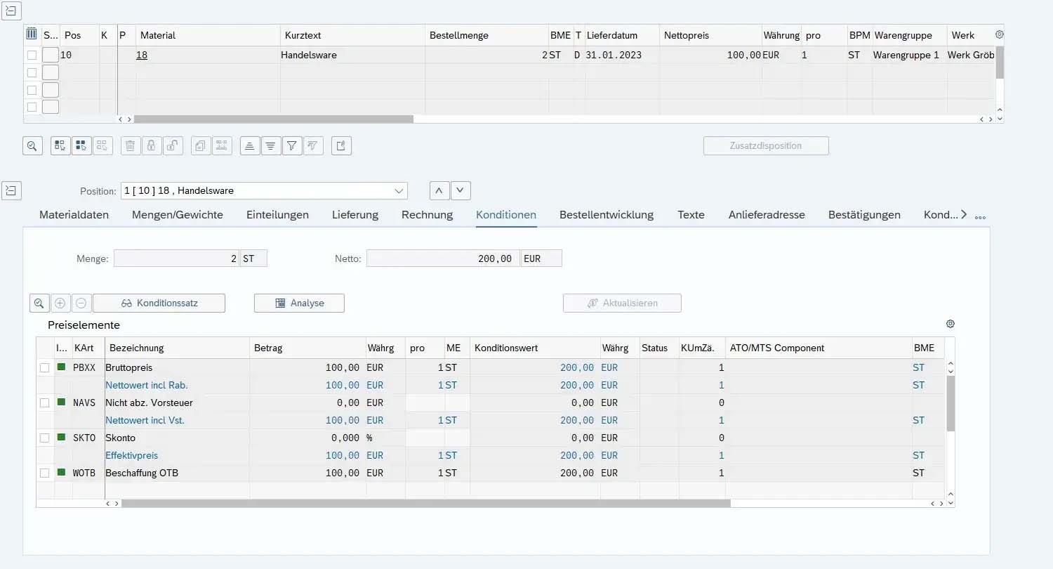 Entering Quantities and Prices in SAP