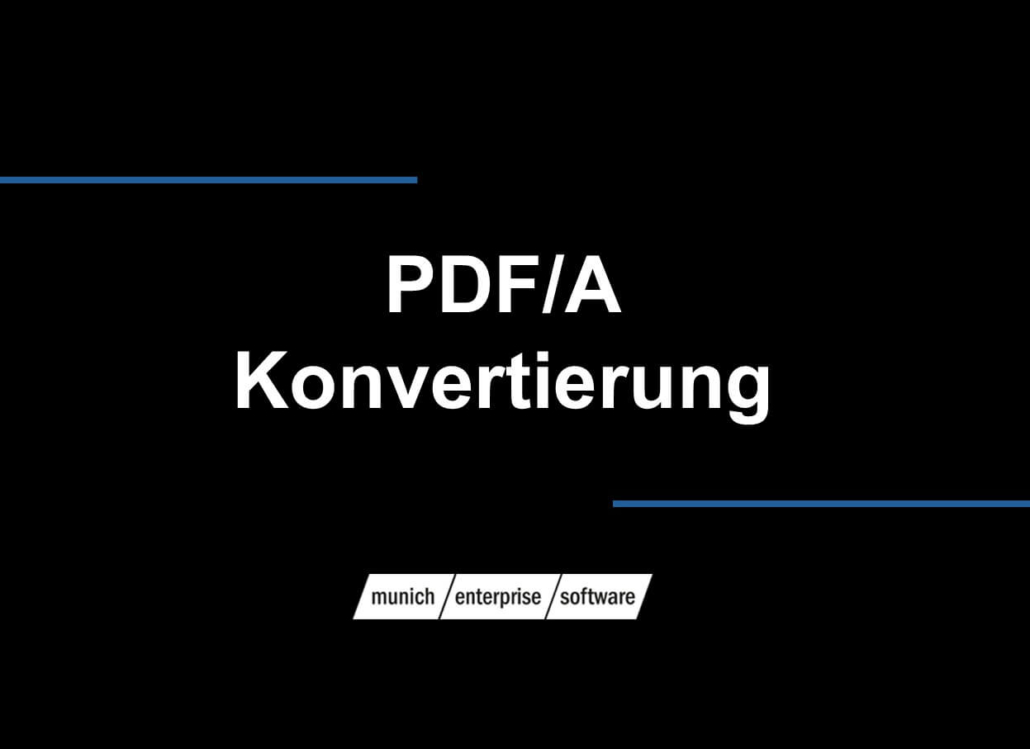 PDF/A Conversion - munich enterprise software