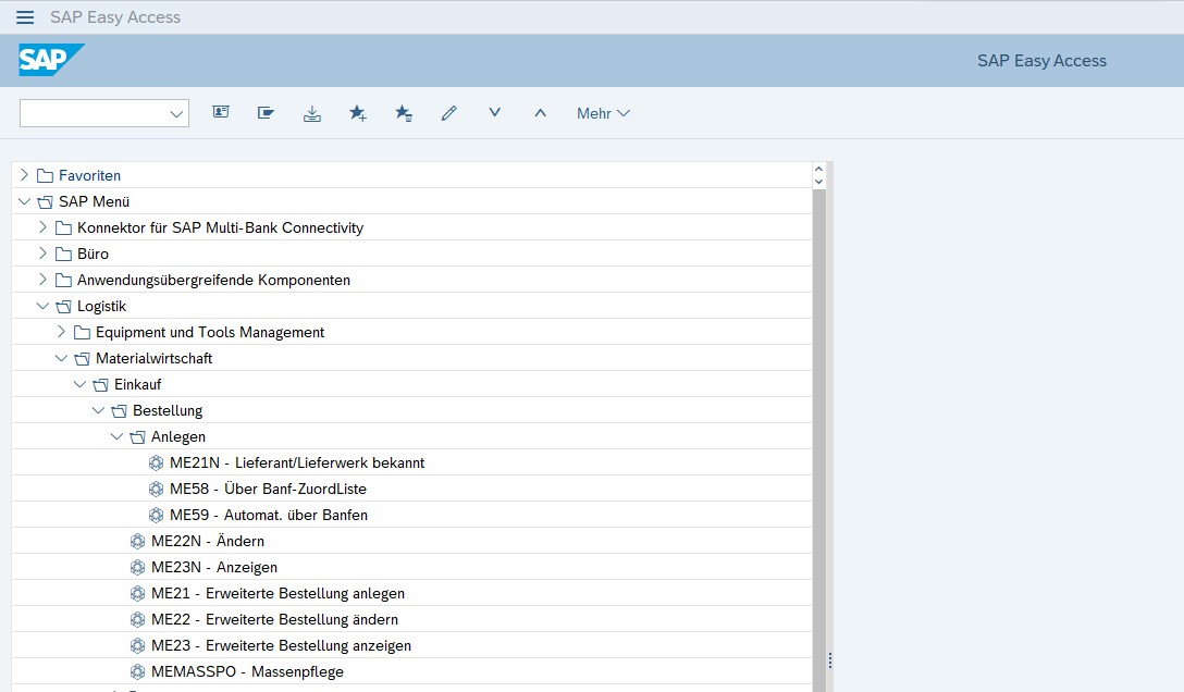 Creating an SAP Purchase Order