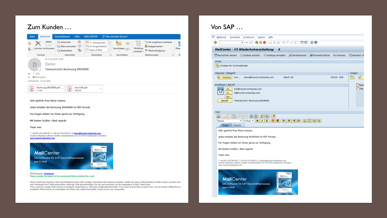 factura de savia por correo electrónico