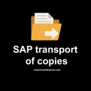 SAP Transport of Copies
