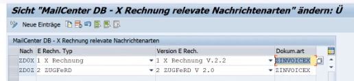sap xrechnung customizing