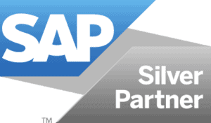 SAP logo above a diagonal gray banner that reads 